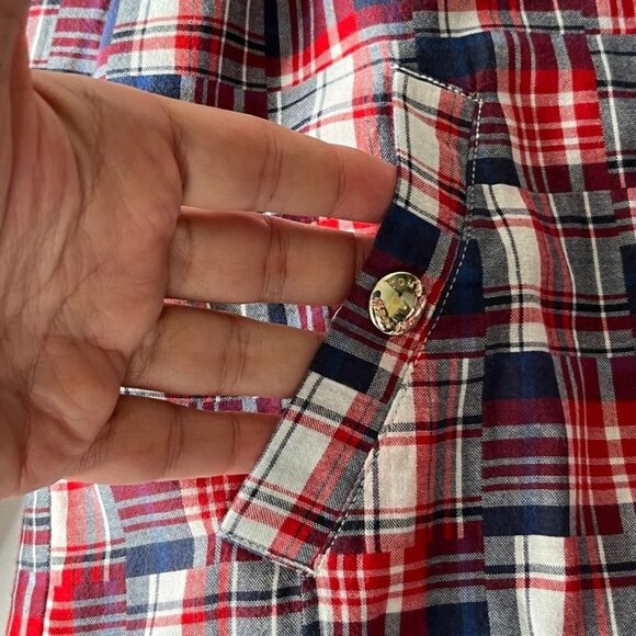 Tommy Hilfiger Women's Patchwork Varsity Jacket Size 1X Red, White Blue - Picture 6 of 13